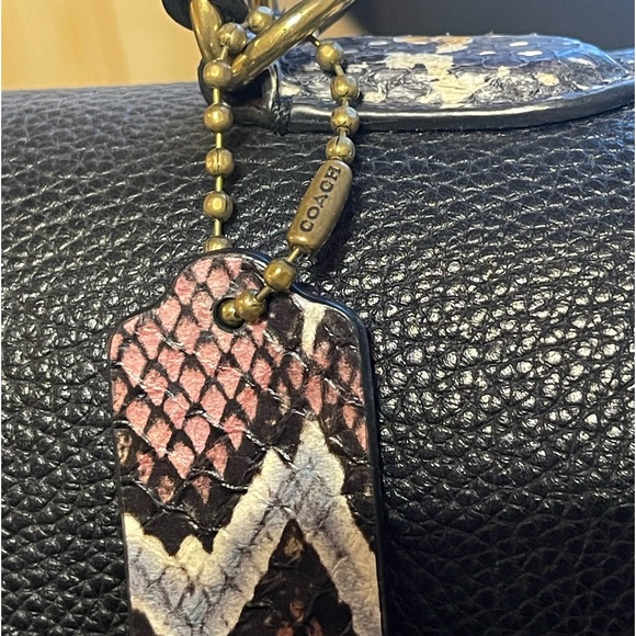 COACH Tabby Top Handle In Colorblock Snakeskin RARE ITEM - Picture 12 of 16